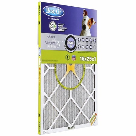 BESTAIR BestAir 16 in. W X 25 in. H X 1 in. D 11 MERV Pleated Allergen Air Filter PF1625-1